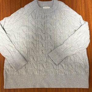 aerie Light Gray Knit Pullover Sweater